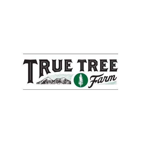 Organic logo for high elevation tree farm in Arizona. Design by indra kh