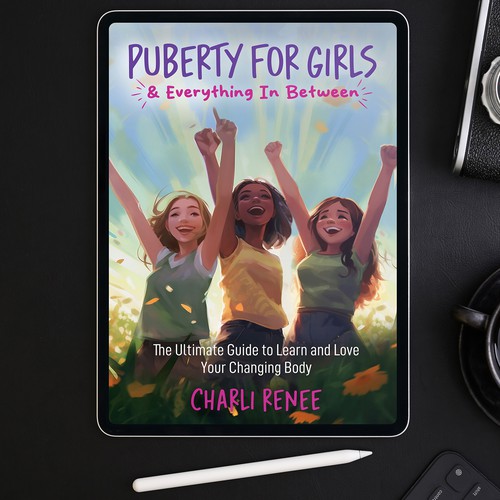 Design an eye catching colorful, youthful cover for a puberty book for girls age 8- 12 Diseño de Minimal Work