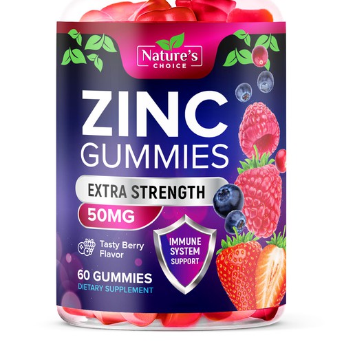 Design Tasty Zinc Gummies design needed for Nature's Choice di TUNSAY