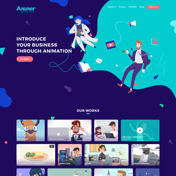 Landing Page Design for Animer.no