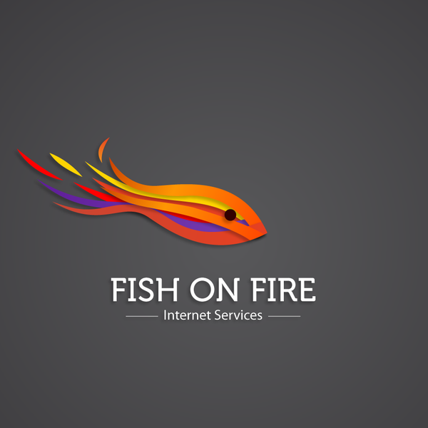 Fish on Fire - Internet Services Logo
