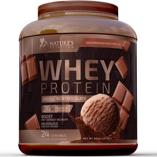 R O S H I NさんのTasty Whey Protein Chocolate Design Needed for Nature's Nutritionデザイン