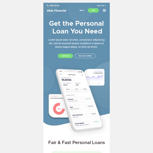 Personal finance website design Design by ♾️e2infinity♾️