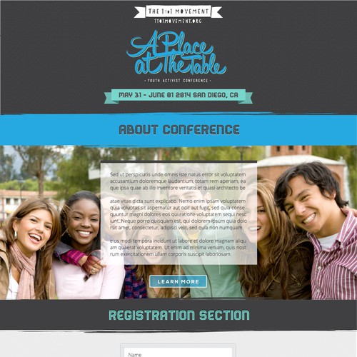 Create an event registration for a youth-based conference Design von RODE dizajn