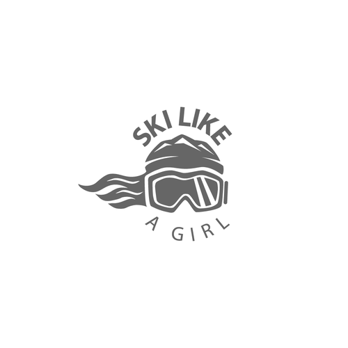 a classic yet fun logo for the fearless, confident, sporty, fun badass female skier full of spirit Réalisé par PUJYE-O