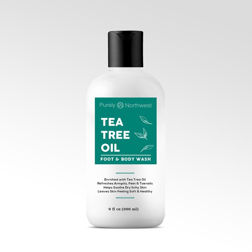 Updated Tea Tree Body Wash Label Design réalisé par bow wow wow