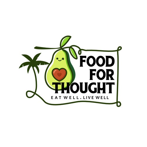 Fresh, Playful Island-Inspired Logo for Food For Thought – Organic Café & Market in the Florida Keys Design by nindadian
