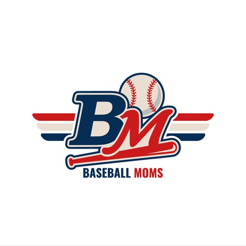"Cool Baseball Apparel For Mom" winning Logo & social media pack