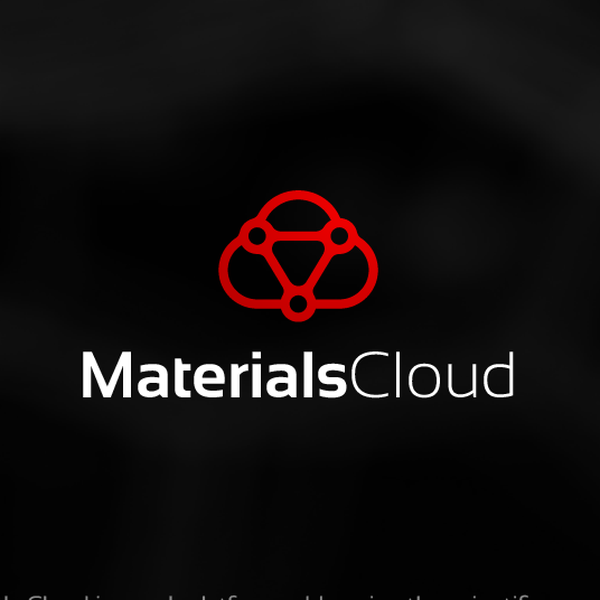 High tech scientific research logo for MaterialsCloud