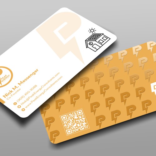 Modern Business Card Design for Electric Energy and Solar Company Design by Brandmaker artist