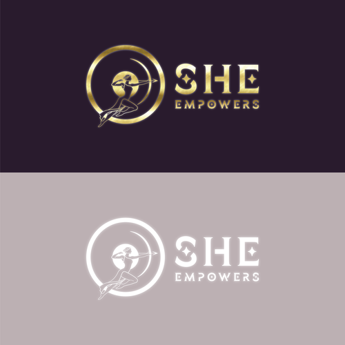 SHEempowers - luxurious design of a woman preferrably in some kind of a circle to appeal to women professionals Design by Wicked By Design