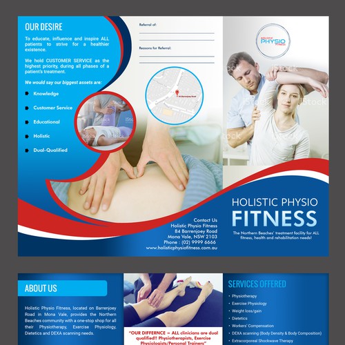 Physiotherapy clinic needs professional pamphlet Réalisé par Soma123