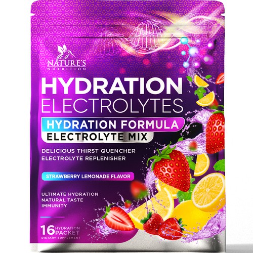 Refreshing Hydration Electrolytes Design Needed for Nature's Nutrition Design by agooshe