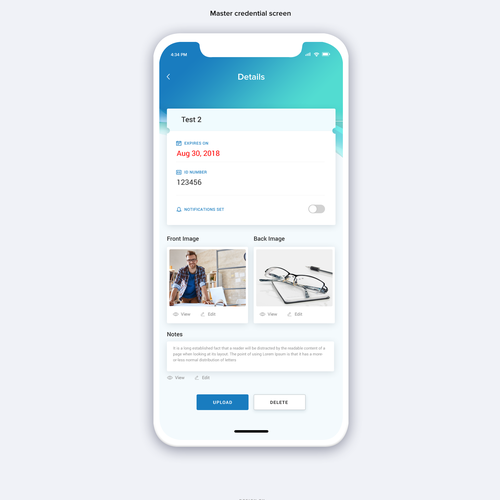 Design UI/UX for credential monitoring iOS app. Design by A N S Y S O F T