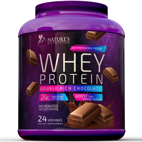 Tasty Whey Protein Chocolate Design Needed for Nature's Nutrition Design réalisé par R O S H I N