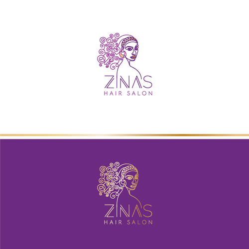 Showcase African Heritage and Glamour for Zina's Hair Salon Logo Design por Tanja Mitkovic