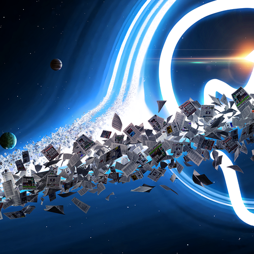 "Black hole" desktop background to inspire awe-ontwerp door - Z -