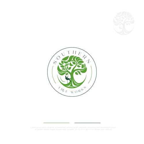 sleek and professional logo for a tree business Design by Shallu Narula