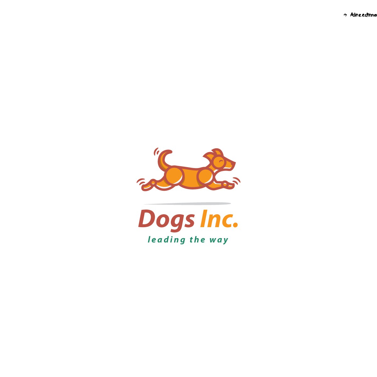 Red dog logo with the title 'Dogs Inc. needs a new logo'