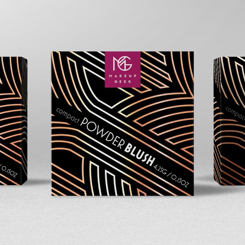 Makeup Geek Blush Box w/ Art Deco Influences Design by bcra