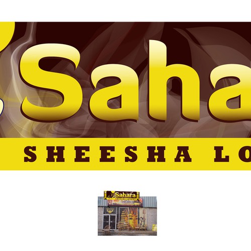 Create a Sahara Sheesha Lounge Store Sign Design by Satori.