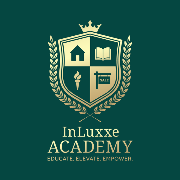 Design by Originatix Design titled "Logo design for Inluxxe realty Academy "