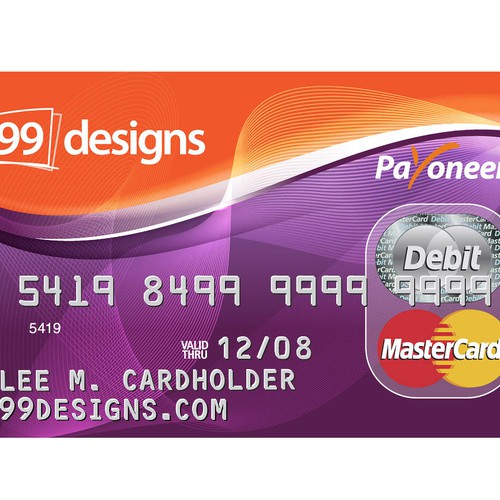 Prepaid 99designs MasterCard® (powered by Payoneer) Design by ulahts