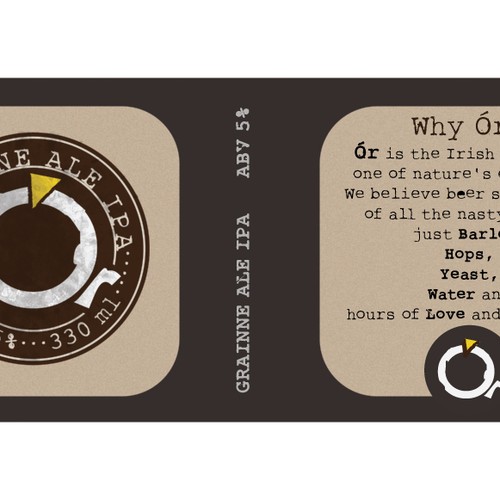 Etiquetas de producto propuesta en el concurso por vanR