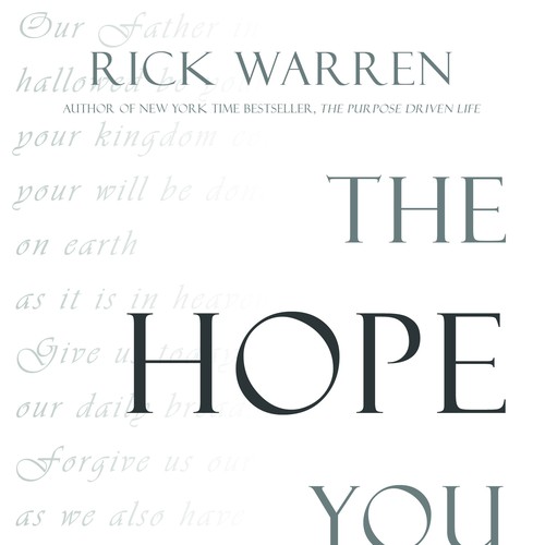Design Rick Warren's New Book Cover Design por rabekodesign