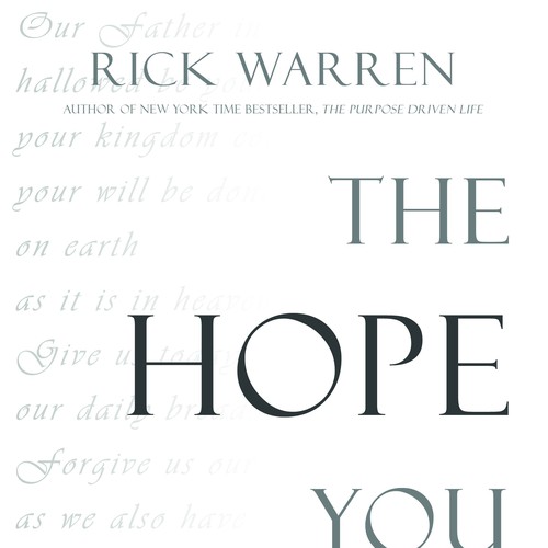 Design Rick Warren's New Book Cover Design réalisé par rabekodesign