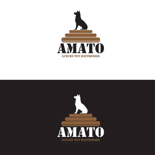 AMATO modern/luxury dog bed logo Design by Pele Lazicic