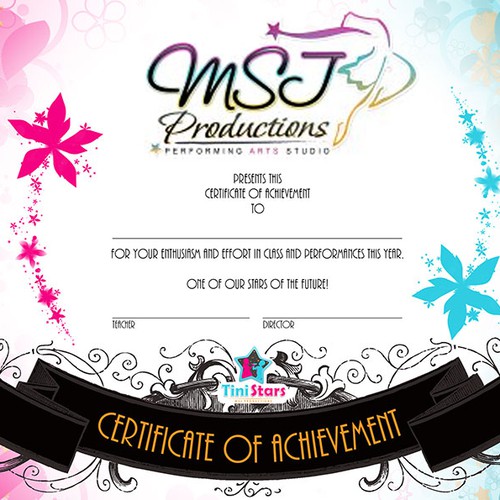 Design Creating a Dance Studio Certificate of Acheivement di DebG