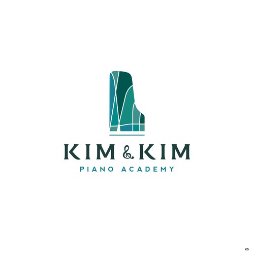 Logo to appeal adult piano students for online piano school called Kim & Kim Piano Academy Design by no noise