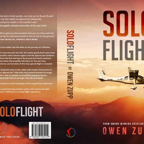 Solo Flight. Design an awesome book cover that captures the adventure of flight. Design by Rav Astra