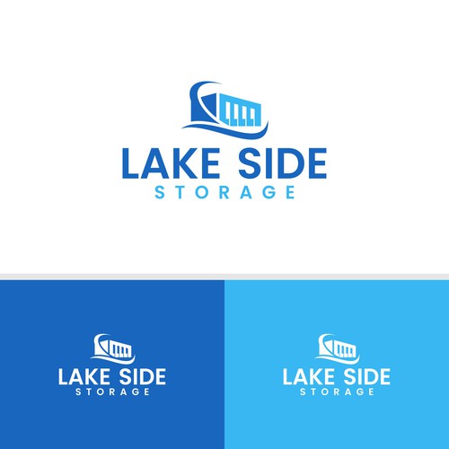 Standout logo for a self storage facility next to a lake. Targeting boats and rvs Design by StudioJack