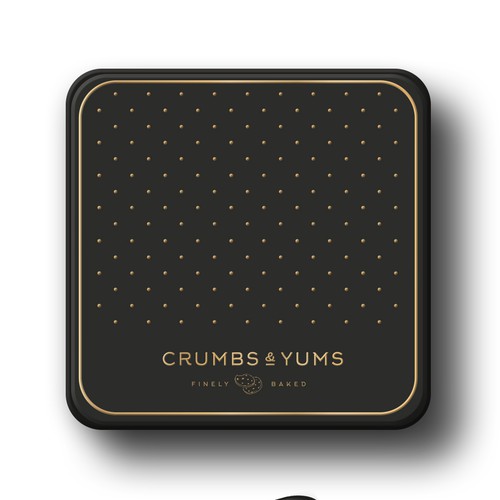 crums and yums cookie tin Design by intanamir