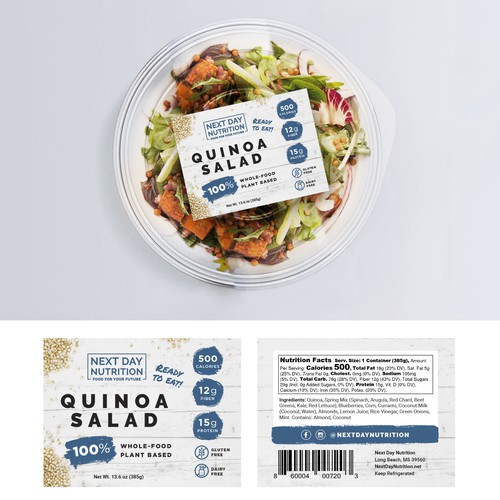 Plant-based food label design Design by Mz•SquirL