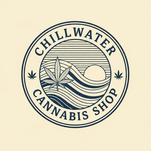 Chillwater Cannabis Shop Logo - Calm the Noise, Find Your Better Design by Kavinda Malaka