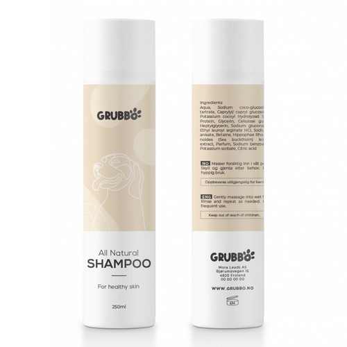 Design label for dog shampoo Design réalisé par intanamir