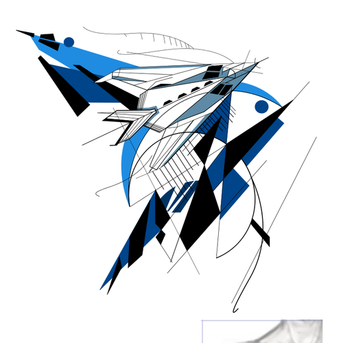 Tattoo with Stealth Bomber Design by E-V21