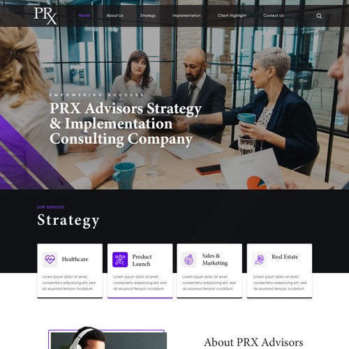 High-End Consulting Website Design Design by Smashing Boys