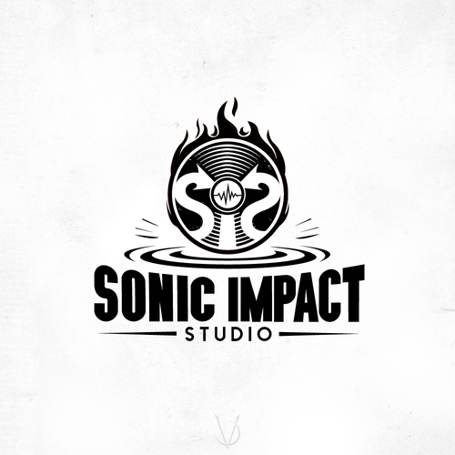 "Looking for a explosive logo that will make a Sonic Impact for a Recording Studio!" Design by Varg Designs