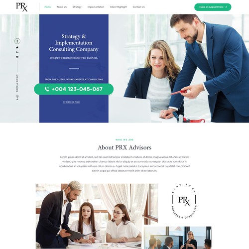 High-End Consulting Website Design Design by Smashing Boys
