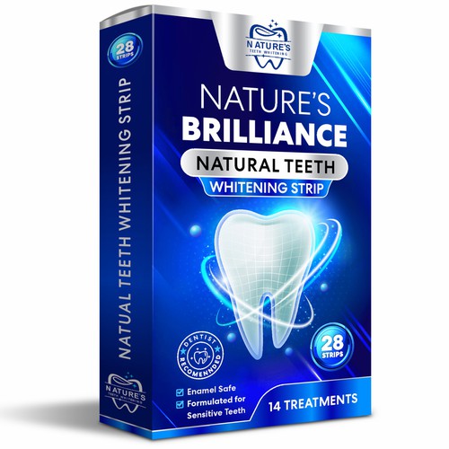 Natural Design Needed for Nature's Brilliance Whitening Strips Design by GenScythe