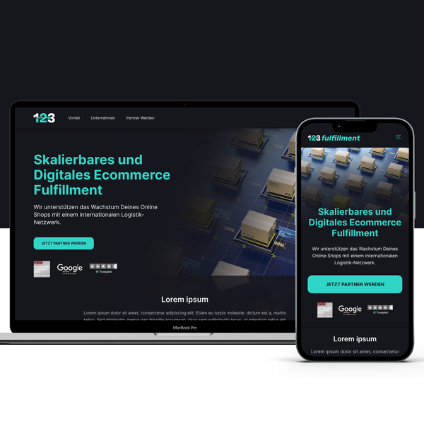 Landing Page for Logistics Fulfillment Industry.