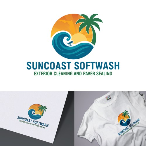 A logo for a softwash company that is appealing and inviting Design by CreCreature
