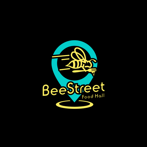 BeeStreet - a ghost kitchen Food Hall logo! Design by Graphtor