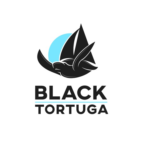 Design a Black Sea Turtle logo with a sail or sailboat somehow included in the image of a turtle Design by DKG1111