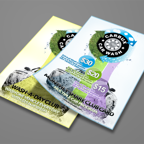 Help CarbuX Car Wash with a new postcard or flyer Design by beart