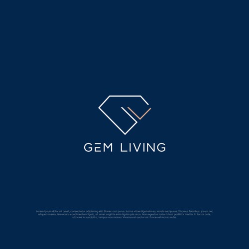 Geometrical, minimalist, modern brand design for Gem Living Design by ajie™